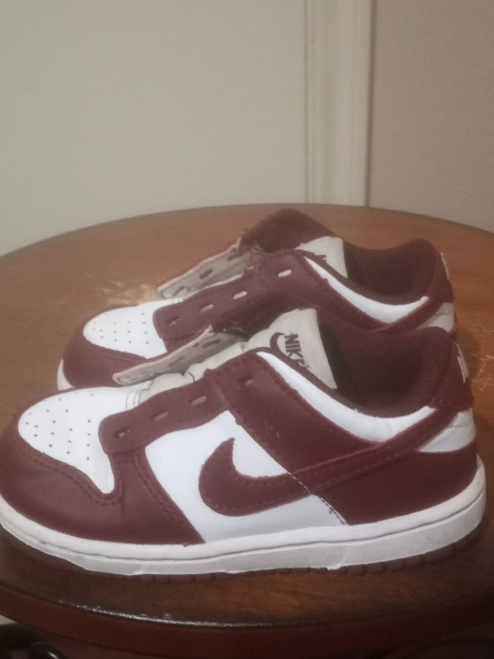 Nike Dunk Low White Redwood TD Toddler FB9107-115 8C Retro Authentic Sneakers - Picture 9 of 13